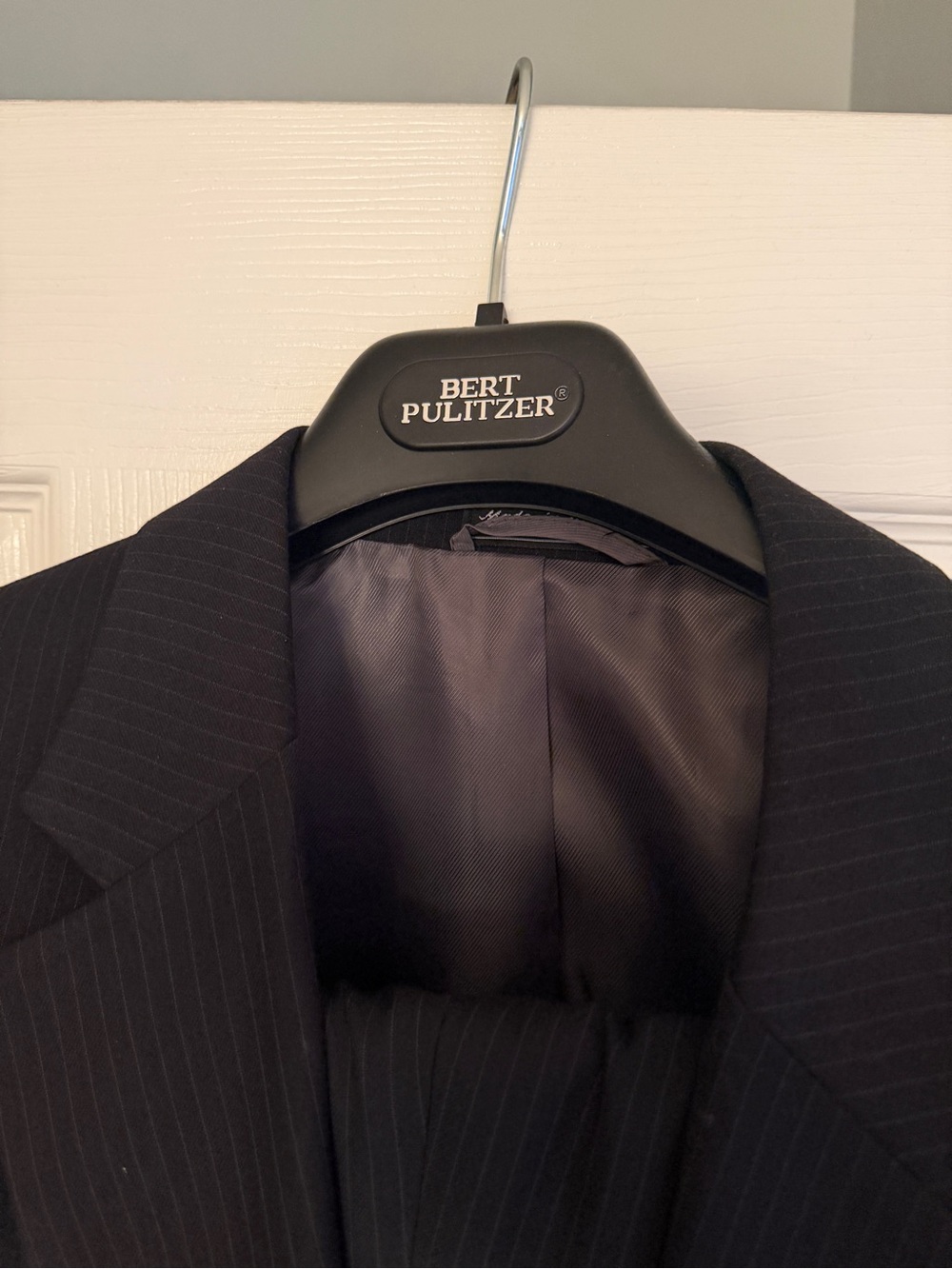 Men's Navy Pinstripe Blazer